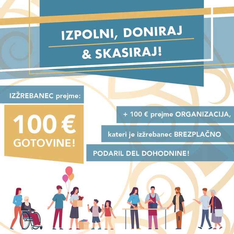 Le še do konca meseca maja nam lahko namenite 1% vaše odmerjene dohodnine za leto 2020