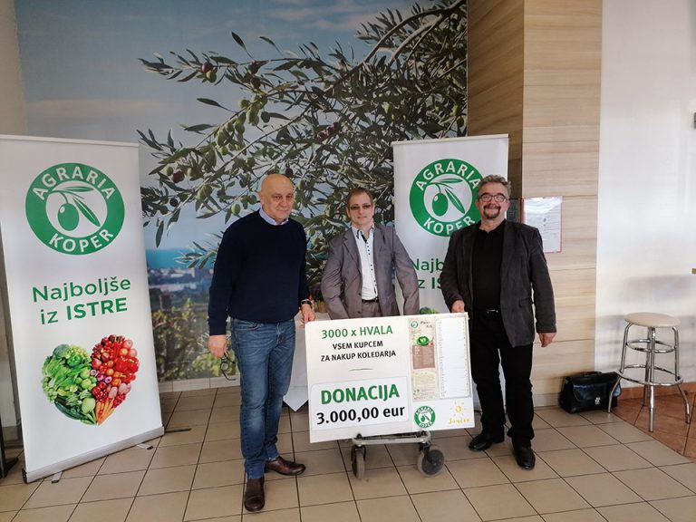 Kmetijska zadruga Agraria Koper donirala Zvezi Sonček