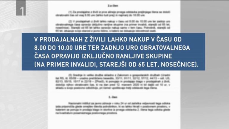 Objava RTV Slovenija – nakupovanje invalidov v času epidemije