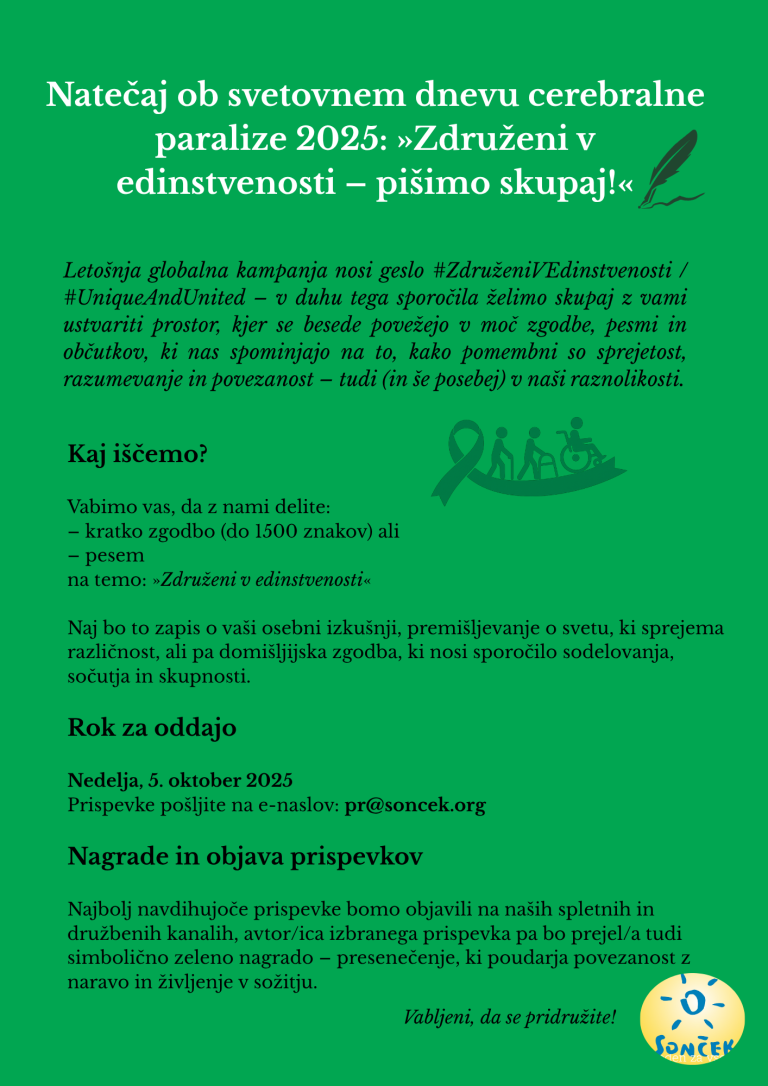 Znani rezultati literarnega natečaja “Združeni v edinstvenosti – pišimo skupaj!”