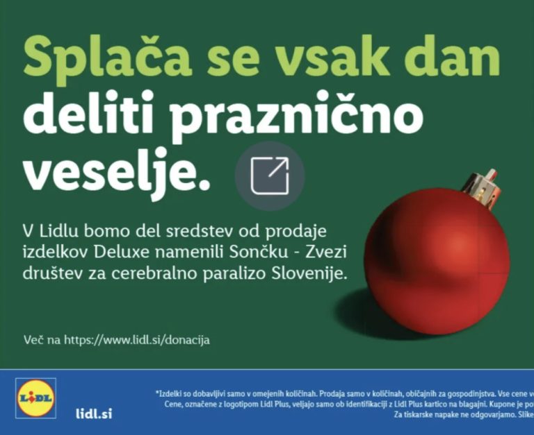 Lidlova praznična dobrodelna akcija za Sonček